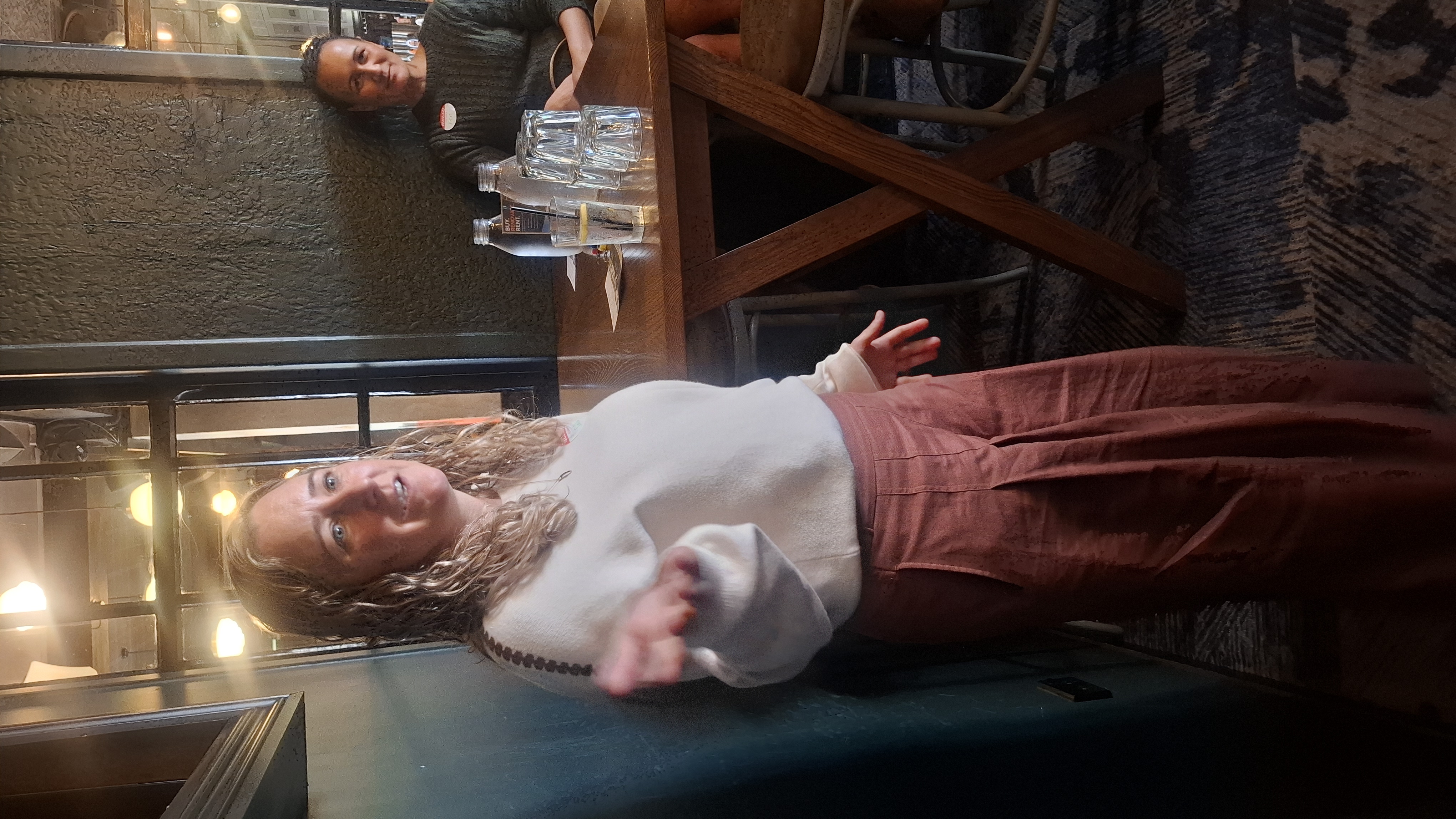 Sally McCormack speaking to the group during the social afternoon