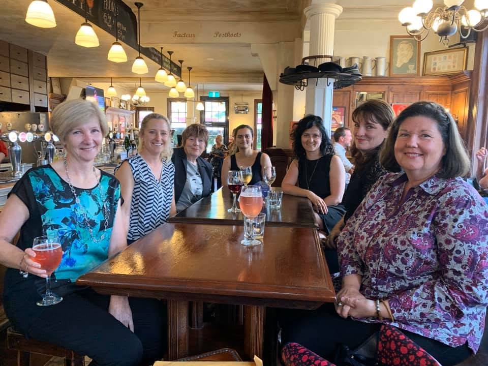 Women in Property members gathered for drinks at a classic pub